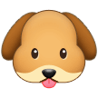 Bagaimana Wajah anjing emoji terlihat di Samsung.