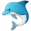 Hvordan Delfin emoji ser ud på Samsung.