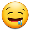 How Drooling Face emoji looks on Samsung.