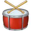 Bagaimana Drum emoji terlihat di Samsung.