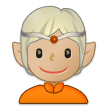 A quoi ressemblent les emoji Elfe : peau moyennement claire sur Samsung.