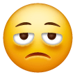 Hvordan Fjes med poser under øynene emoji ser ut på Samsung.
