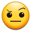 How Face with Raised Eyebrow emoji looks on Samsung.