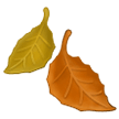 How Fallen Leaf emoji looks on Samsung.