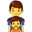 How Family: Man, Girl emoji looks on Samsung.