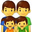 A quoi ressemblent les emoji Famille: homme, homme, fille et garçon sur Samsung.