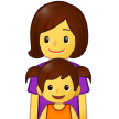 How Family: Woman, Girl emoji looks on Samsung.