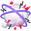 A quoi ressemblent les emoji Nuage de colère sur Samsung.
