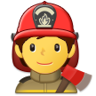 How Firefighter emoji looks on Samsung.