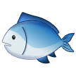 Bagaimana Ikan emoji terlihat di Samsung.