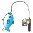 How Fishing Pole emoji looks on Samsung.