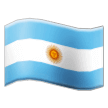 How Flag: Argentina emoji looks on Samsung.