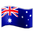 How Flag: Australia emoji looks on Samsung.