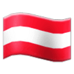 How Flag: Austria emoji looks on Samsung.