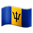 Hur Flagga: Barbados emoji ser ut på Samsung.