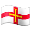 How Flag: Guernsey emoji looks on Samsung.