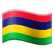 Hoe Vlag: Mauritius emoji eruit ziet op Samsung.