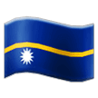 Hoe Vlag: Nauru emoji eruit ziet op Samsung.