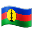 Bagaimana emoji Bendera: New Caledonia kelihatan di Samsung.