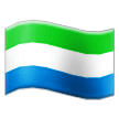 Bagaimana emoji Bendera: Sierra Leone kelihatan di Samsung.