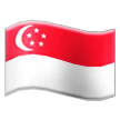 Bagaimana emoji Bendera: Singapura kelihatan di Samsung.