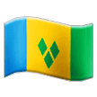 How Flag: St. Vincent & Grenadines emoji looks on Samsung.