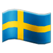 How Flag: Sweden emoji looks on Samsung.