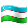 Hoe Vlag: Oezbekistan emoji eruit ziet op Samsung.