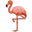 Bagaimana Flamingo emoji terlihat di Samsung.