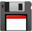 How Floppy Disk emoji looks on Samsung.