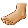 How Foot: Medium-Light Skin Tone emoji looks on Samsung.