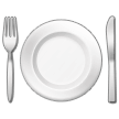 How Fork and Knife with Plate emoji looks on Samsung.