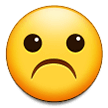 How Frowning Face emoji looks on Samsung.