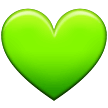 How Green Heart emoji looks on Samsung.