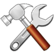 How Hammer and Wrench emoji looks on Samsung.