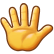 How Hand with Fingers Splayed emoji looks on Samsung.