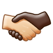 How Handshake: Light Skin Tone, Dark Skin Tone emoji looks on Samsung.