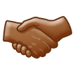 How Handshake: Medium-Dark Skin Tone emoji looks on Samsung.