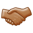 How Handshake: Medium Skin Tone emoji looks on Samsung.