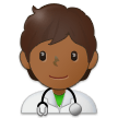 How Health Worker: Medium-Dark Skin Tone emoji looks on Samsung.