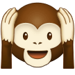 How Hear-No-Evil Monkey emoji looks on Samsung.