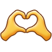 How Heart Hands emoji looks on Samsung.