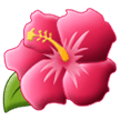 A quoi ressemblent les emoji Hibiscus sur Samsung.