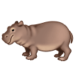 How Hippopotamus emoji looks on Samsung.