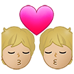 How Kiss: Medium-Light Skin Tone emoji looks on Samsung.