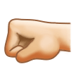 How Left-Facing Fist: Light Skin Tone emoji looks on Samsung.