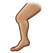 How Leg: Medium Skin Tone emoji looks on Samsung.