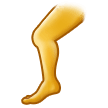 A quoi ressemblent les emoji Jambe sur Samsung.