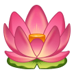 Hvordan Lotus emoji ser ud på Samsung.