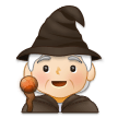 A quoi ressemblent les emoji Mage : peau claire sur Samsung.